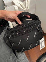 Balenciaga B28 Logo All Over Unisex Shoulder-Waist Bag With DustCover
