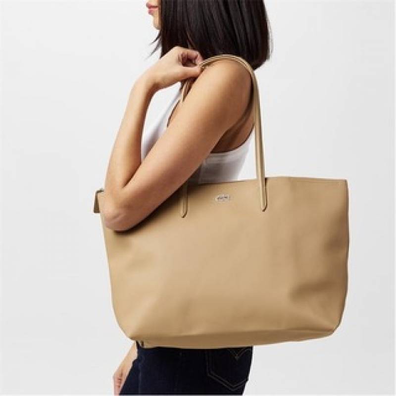 Lacoste_Leather_Tote_Beige_Premium_With_Original_Packing