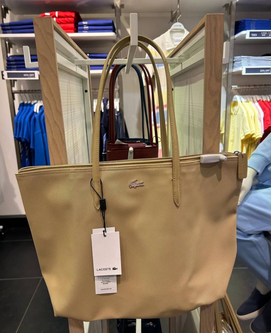 Lacoste_Leather_Tote_Beige_Premium_With_Original_Packing