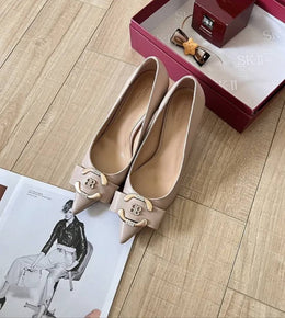 Balenciaga BB Paris Pump Heels Apricot For Her With Original Box And Carry Bag