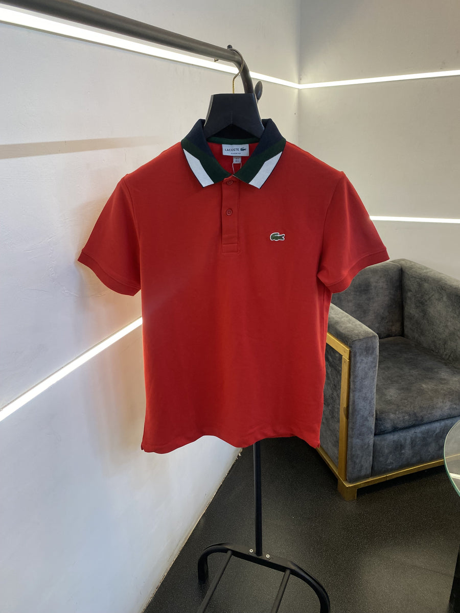 Lacoste imported polo tshirt red
