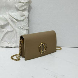 Roberto Cavalli RC Logo Beige Shoulder Sling Bag With Original Box