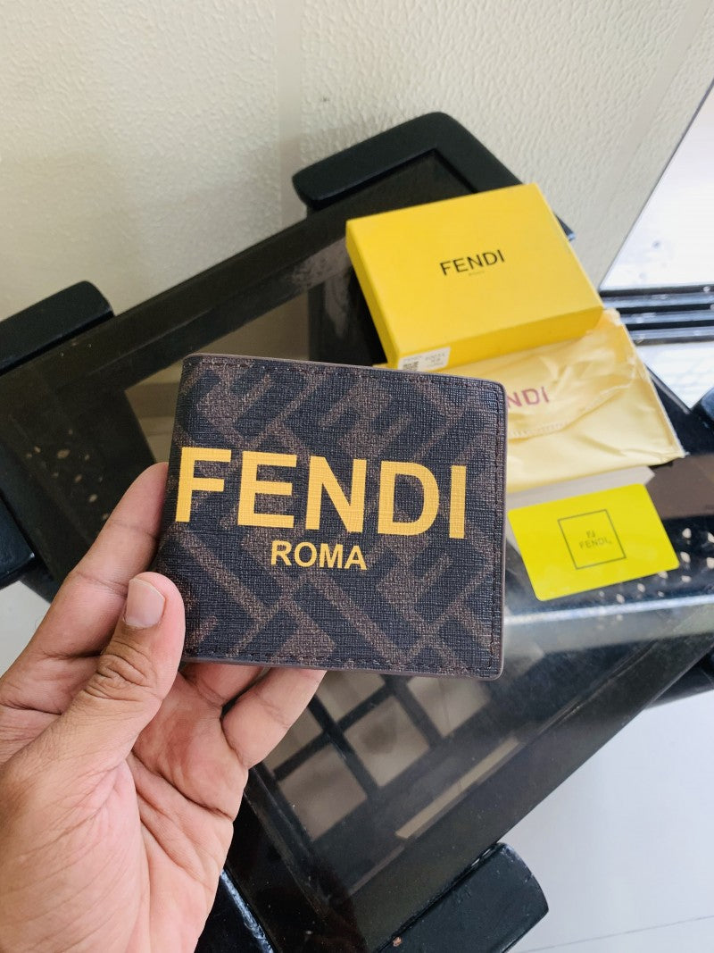 Fendi BROWN PRINTED PREMIUM QUALITY WALLET WITH BOX