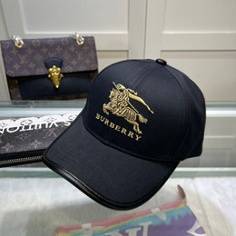 Burberry_BB_black_gold_plain_premium_unisex_cap(with_Safety_Box)