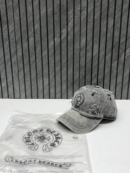 Chrome_Hearts_Ripped_Denim_Grey_Premium_Unisex_Hat_With_Original_Zip_Polly_Bag