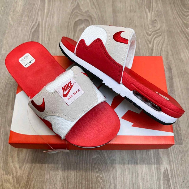 Nike Airmax 1 Premium Red White Flip-Flop