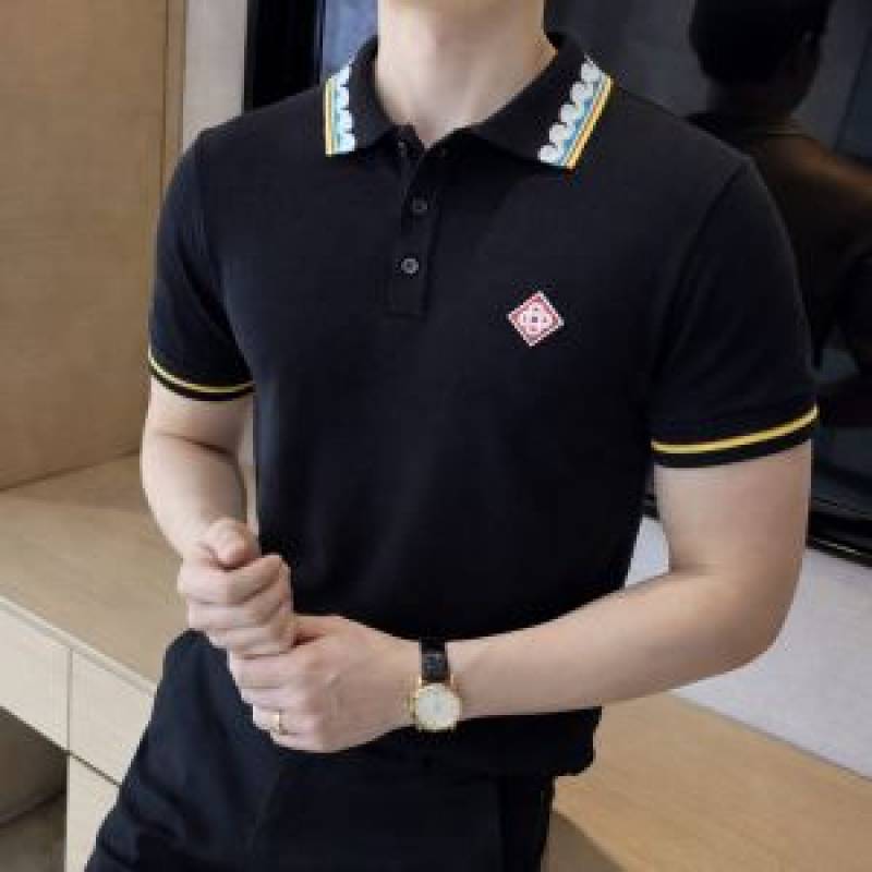 Casablanca_imported polo Tshirt Black