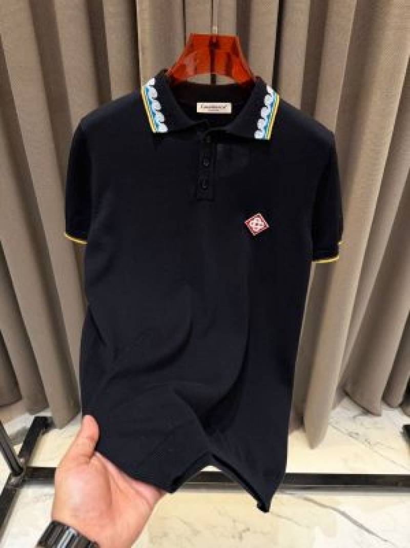 Casablanca_imported polo Tshirt Black