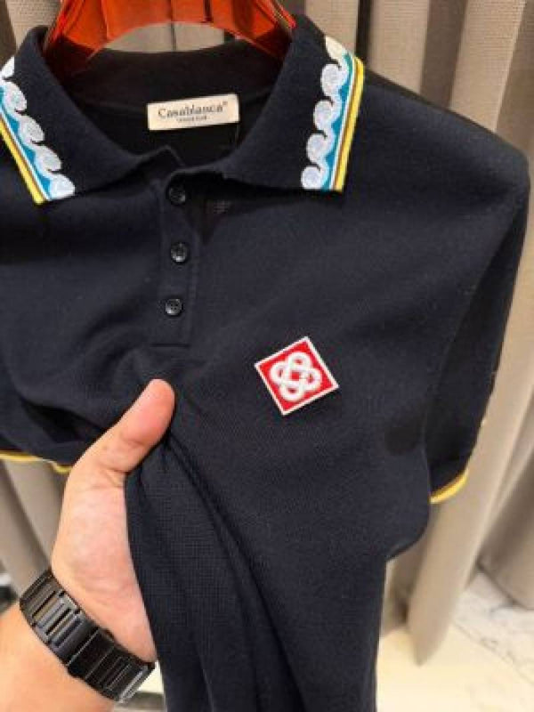 Casablanca_imported polo Tshirt Black