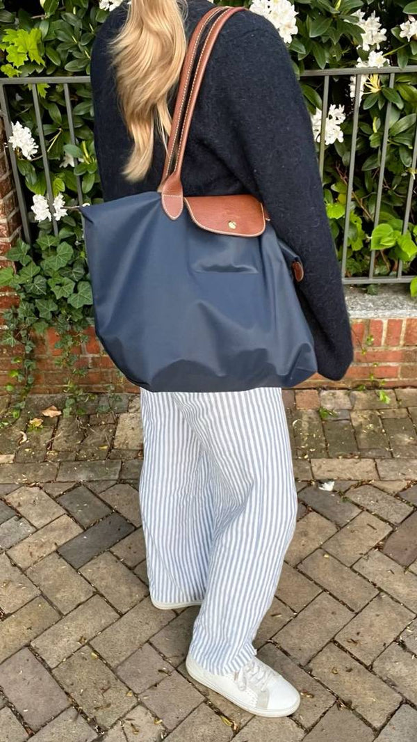 Longchamp Navy Blue Le Pliage Size M Tote bag