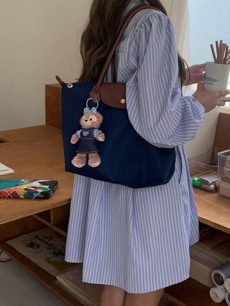 Longchamp Navy Blue Le Pliage Size M Tote bag