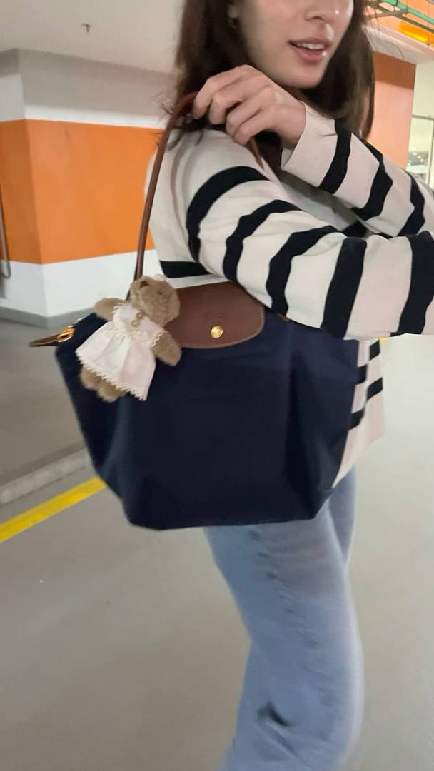 Longchamp Navy Blue Le Pliage Size M Tote bag