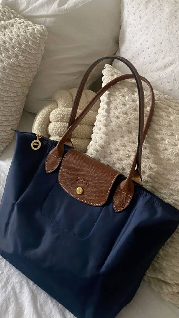 Longchamp Navy Blue Le Pliage Size M Tote bag