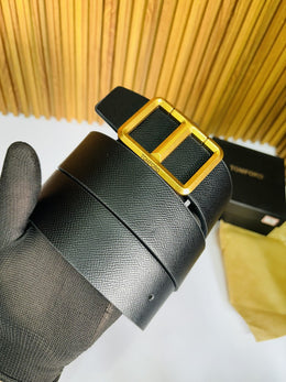 09 TOM FORR GOLDEN PREMIUM QUALITY REVERSIBLE BELT WITH BOX