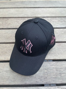 New York Yankees Clean Up Black And Pink Big Logo Premium Unisex Cap (With Safety Box)