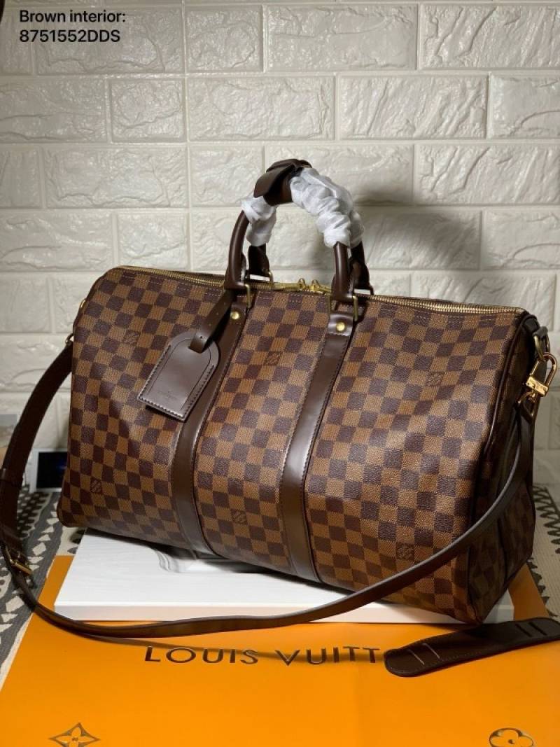 Louis Vuitton_Keepall_55_Premium_Leather_Duffle_With_lock&Key_DustCover