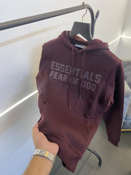 Essentials fear of god imported hoodie maroon