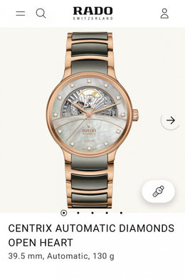 Rado centrix automatic open heart japan