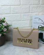 Versace Jeans Couture Saffiano Lock Crossbody Bag With OG Gift Box & Dust BaGahpricot - 527)