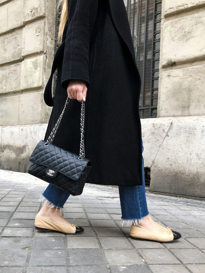 Chanel_Jumbo_Classic_Flap_Textured_Black_With_OriginalBox