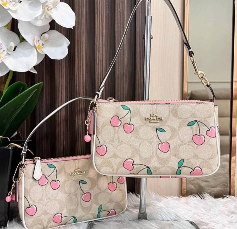 Coach_Nolita_19_Cherry_With_OriginalBox_DustCover_ChainBelt_PearlCharm