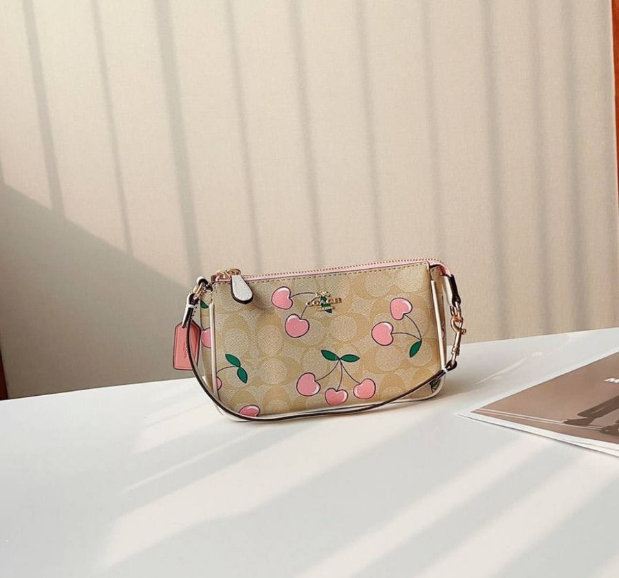 Coach_Nolita_19_Cherry_With_OriginalBox_DustCover_ChainBelt_PearlCharm
