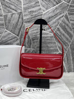 Celine Terence Red Shoulder Bag With Original Box & Long Belt