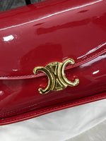 Celine Terence Red Shoulder Bag With Original Box & Long Belt