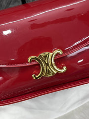 Celine Terence Red Shoulder Bag With Original Box & Long Belt