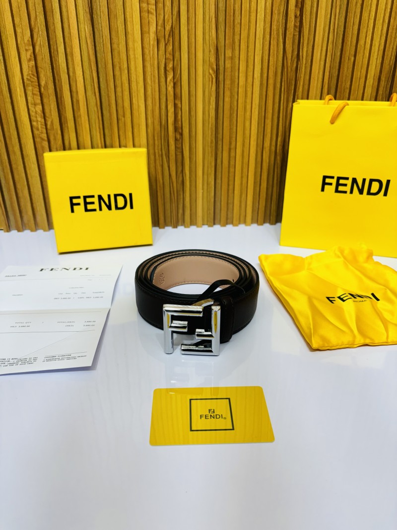26 FENDY SILVER BROWN PREMIUM QUALITY BELT FULL KIT