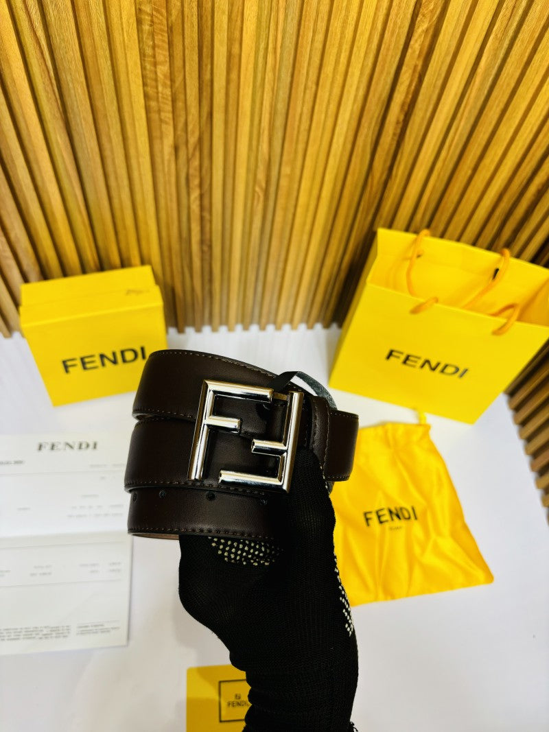 26 FENDY SILVER BROWN PREMIUM QUALITY BELT FULL KIT