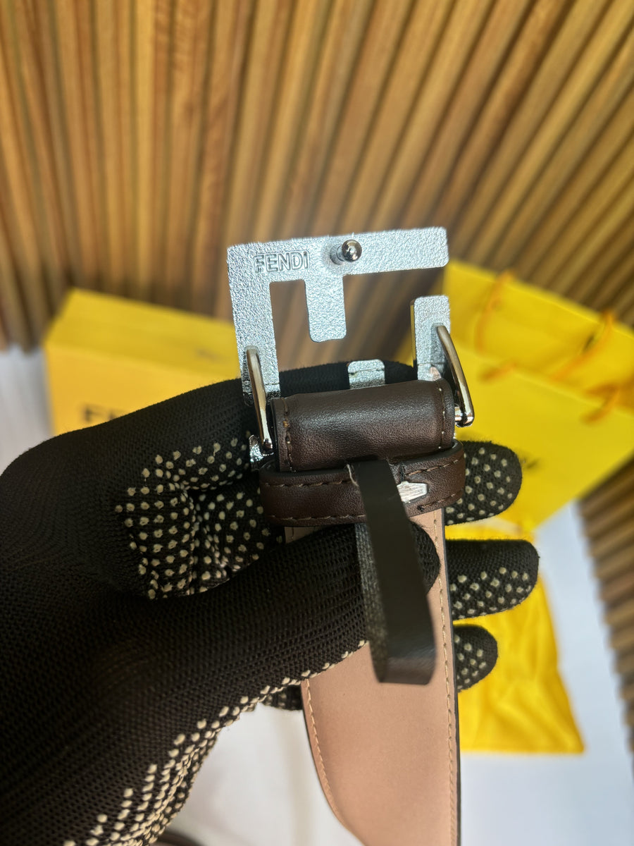 26 FENDY SILVER BROWN PREMIUM QUALITY BELT FULL KIT