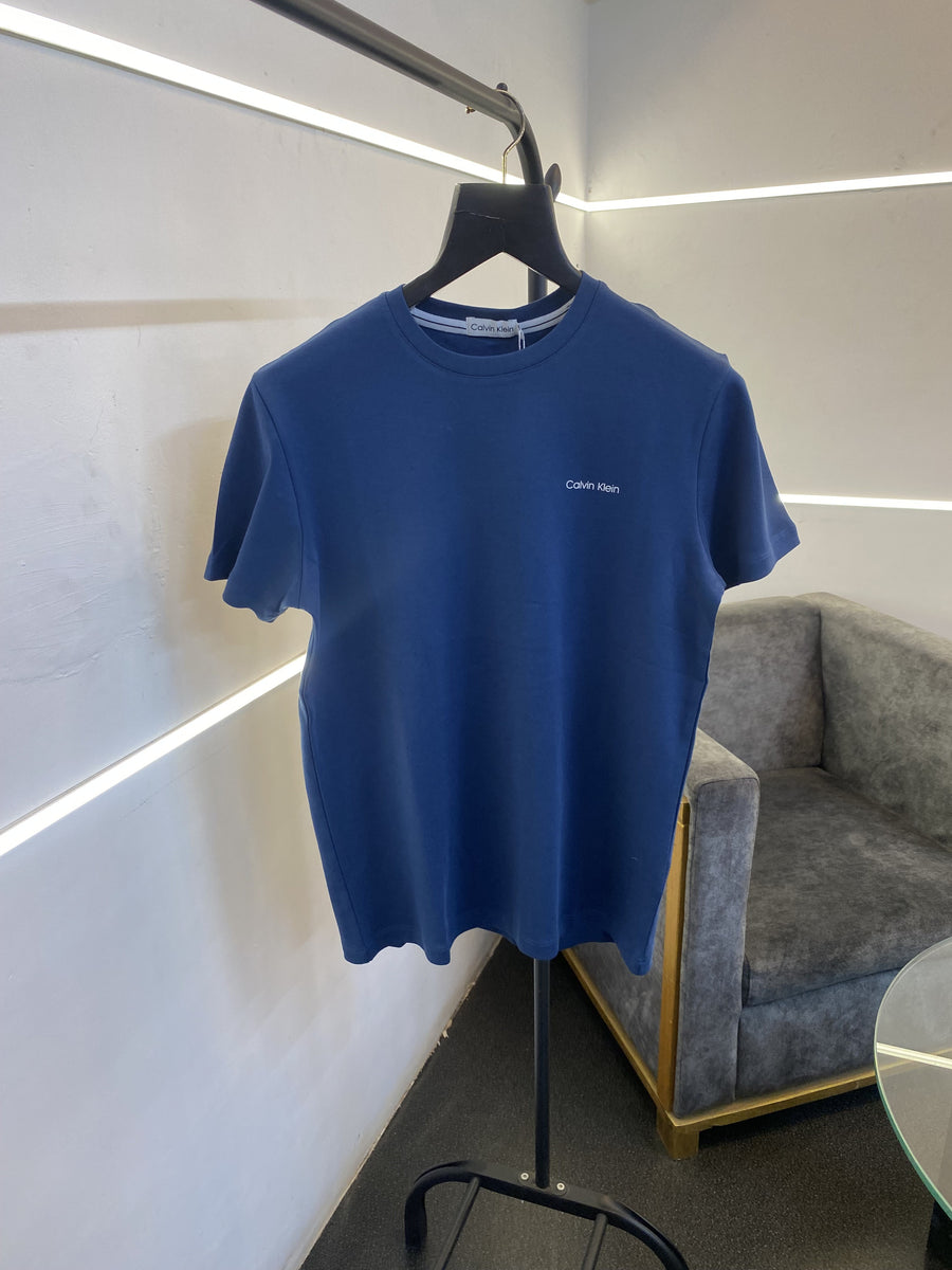 Calvin kline imported round neck tshirt denim blue sale