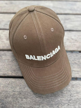 Balenciaga Brown Denim Front Logo Premium Unisex Cap (With Safety Box)