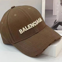 Balenciaga Brown Denim Front Logo Premium Unisex Cap (With Safety Box)