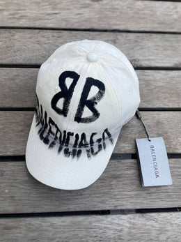 Balenciaga White Street Graffiti Premium Unisex Cap With Safety Box