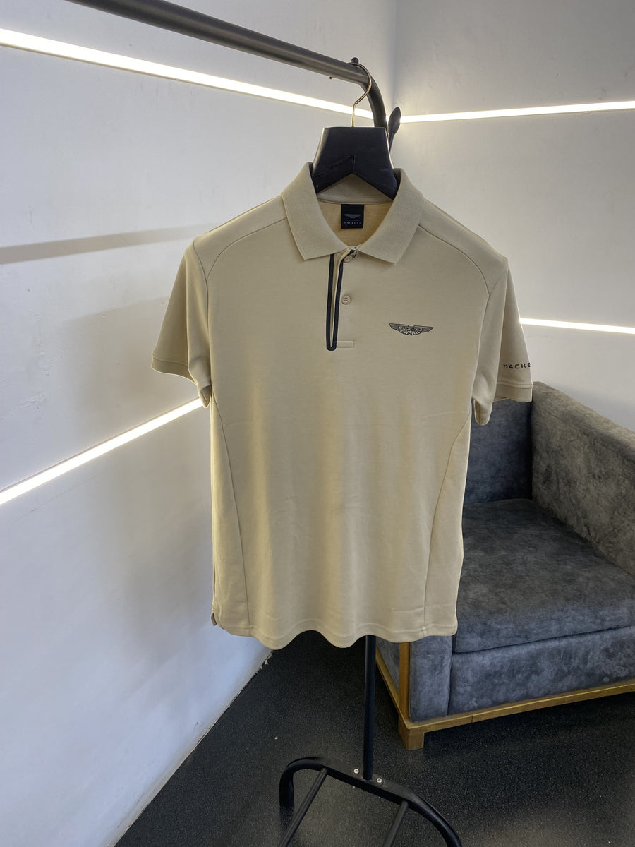 Hackett aston martin imported polo tshirt beige sale
