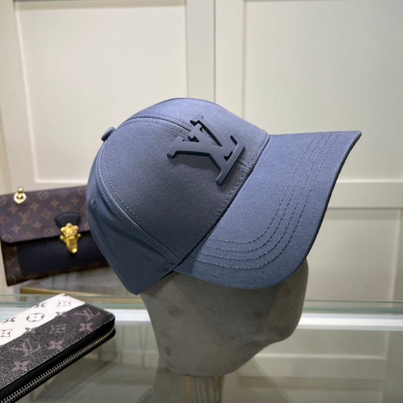 Louis Vuitton_Front_Logo_Embossed_Premium_Unisex_Cap_(With_Safety_Box)_(Blue)