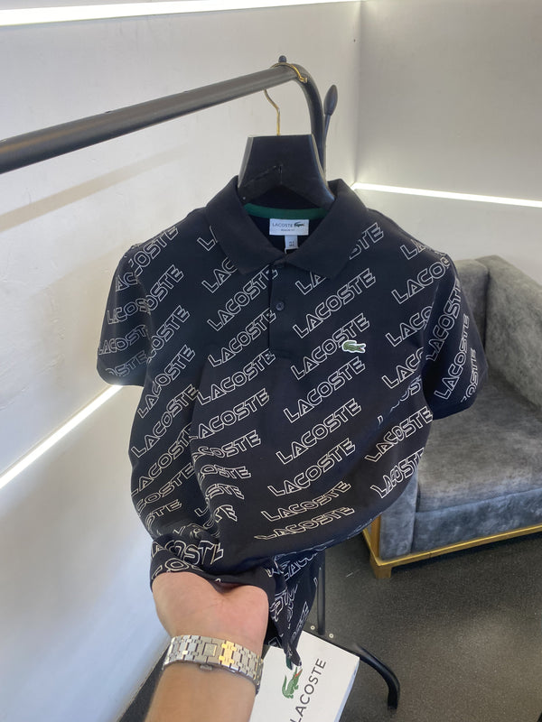 Lacoste imported box pack polo tshirt black monogram sale