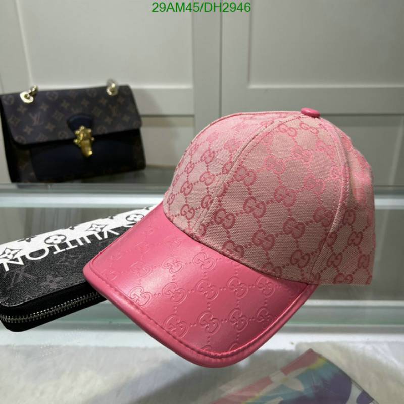 Gucci_GG_Small_Monogram_Leather_Pink_Premium_Unisex_Cap_With_Safety_Box