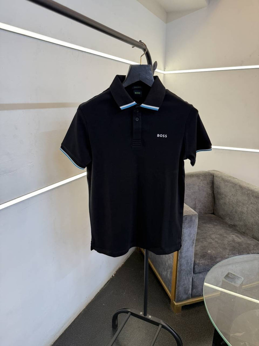 Hugo bos imported polo tshirt black