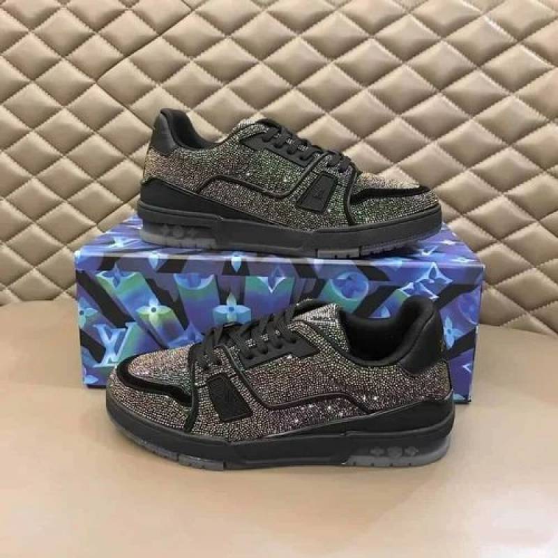 LV TRAINER GLITTER BLACK
