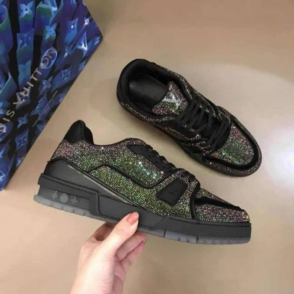 LV TRAINER GLITTER BLACK
