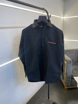 Prada style 07 cotton suede imported box pack shirt black