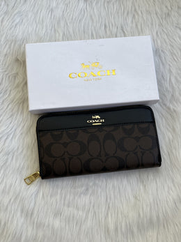 Coach_91_Long_Coffee_Zippy_Wallet_With_OriginalBox