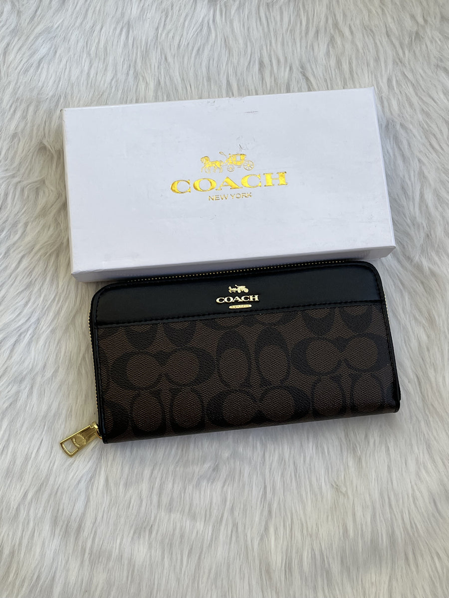 Coach_91_Long_Coffee_Zippy_Wallet_With_OriginalBox