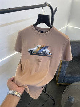 Hugo bos imported round neck tshirt rose