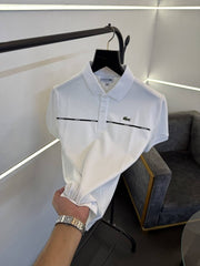 Lacoste imported matty cotton polo tshirt white