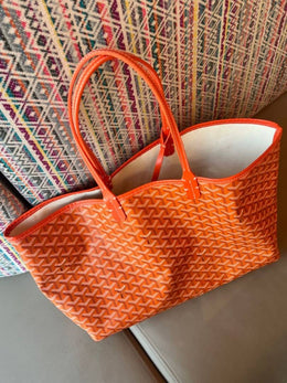 Goyard Artios Orange Tote Bag With Wallet & Dust Cover Packaging