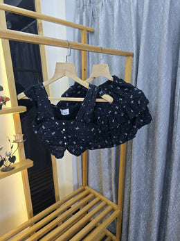 Br Women Skirt & Top Frill Skirt Black SB165-BK
